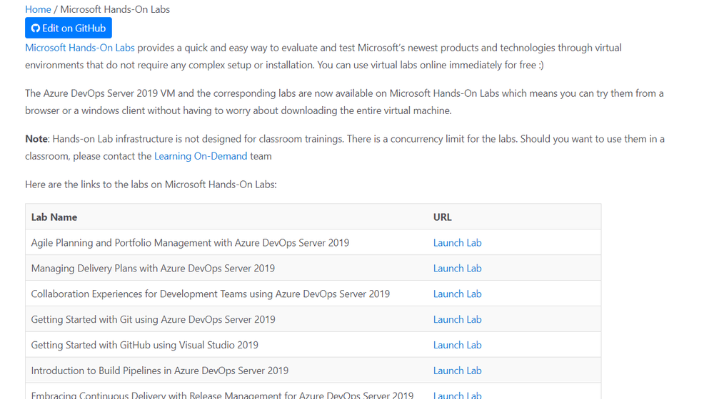 Microsoft Hands-On Labs Screenshot 1