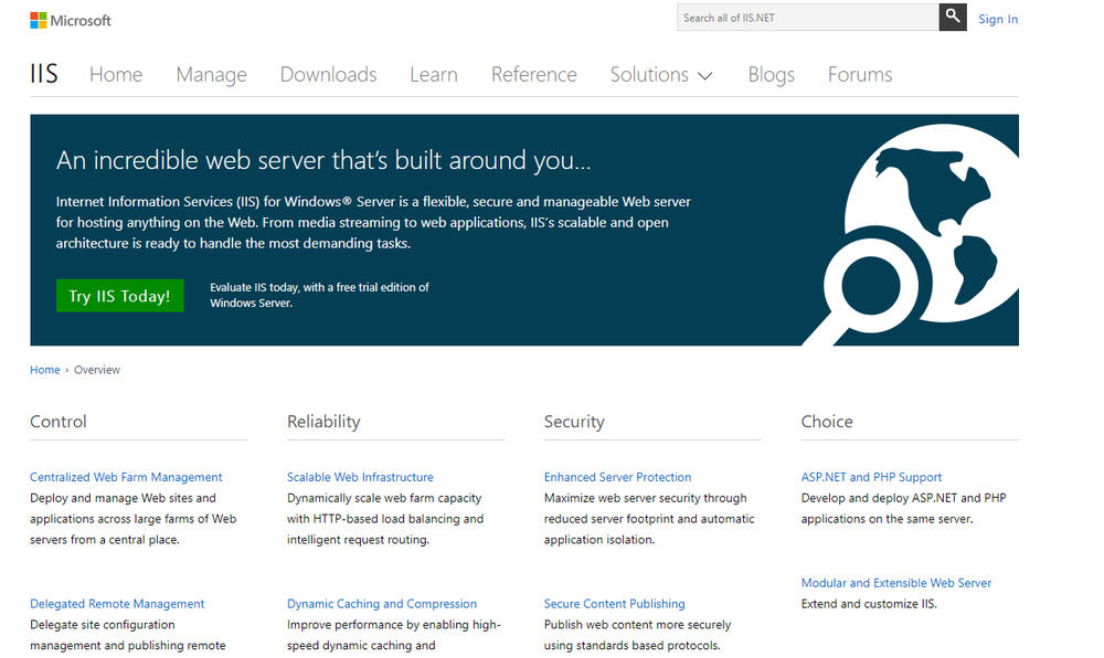 Microsoft IIS Screenshot 1