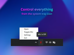 Control everything from system tray icon