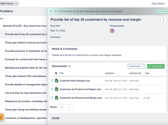 Integrated virtual data room enables accessibility of information throughout your process.