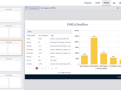 Create presentations with dynamic slides that update in real-time. 