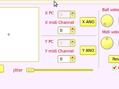 GUI of midiball