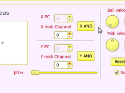 The GUI of the miditouch application (initial alpha version v0)