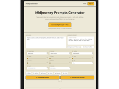 midjourney prompts generator Screenshot 1