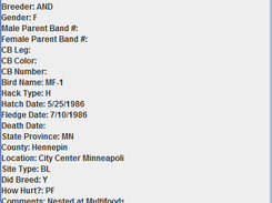 Birdsearch page for MF-1