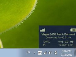 Status window is moveable, stays on top, translucent