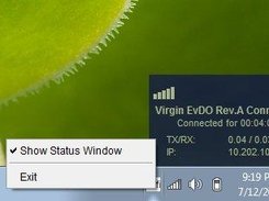 Tray menu (show/hide status) and exit