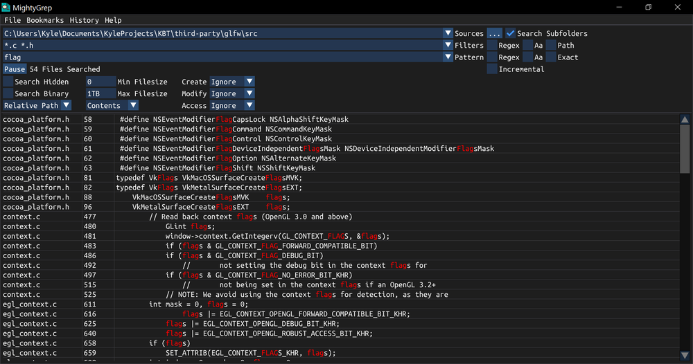 MightyGrep Screenshot 1