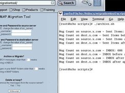 User interface and command line output