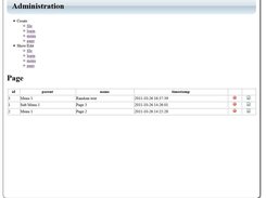 Listing pages in table "page"
