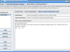 Milvus Trekking Planner Screenshot 1