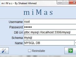 miMas - Login Screen
