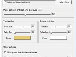 Mimochodem Screensaver settings dialog