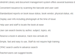 Mindmill Library and Document Management System Screenshot 1