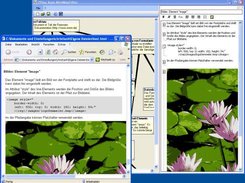 MindMapEditor in background, HTML-Exported Document in Front