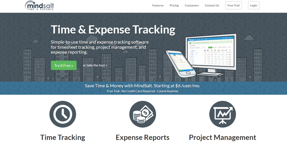 MindSalt Time & Expense Screenshot 1