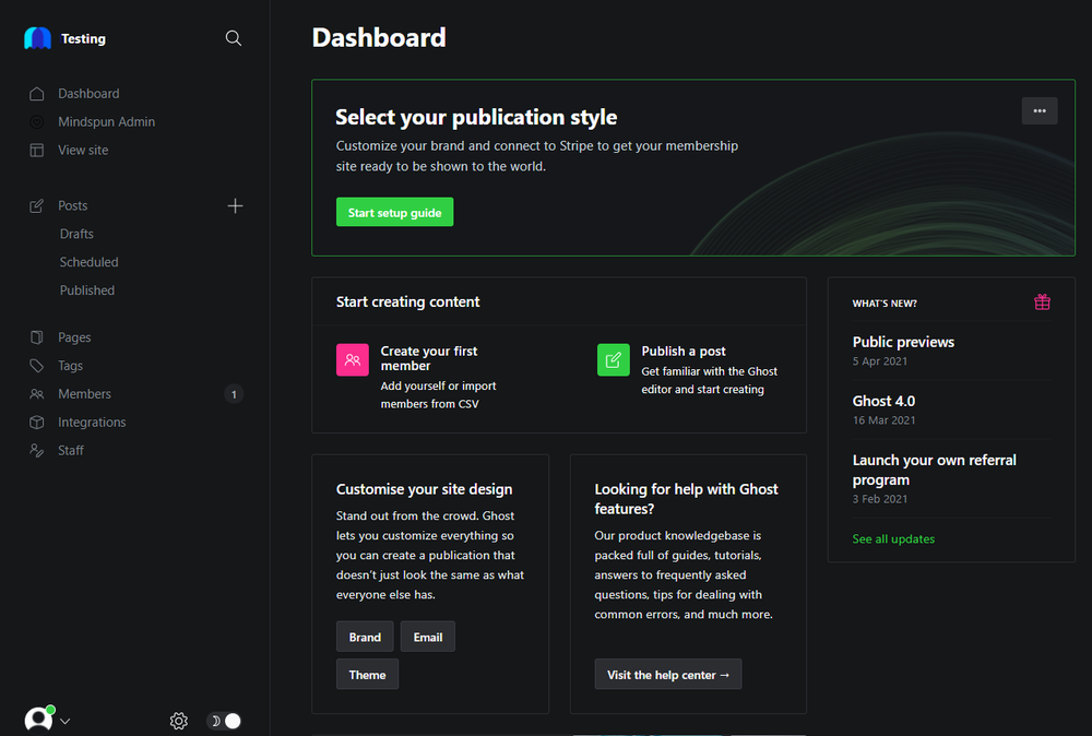 Administrator Dashboard