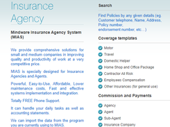 Mindware Insurance Agency System Screenshot 1