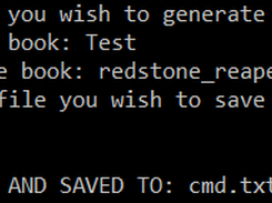 The UI you are presented with when generating a book