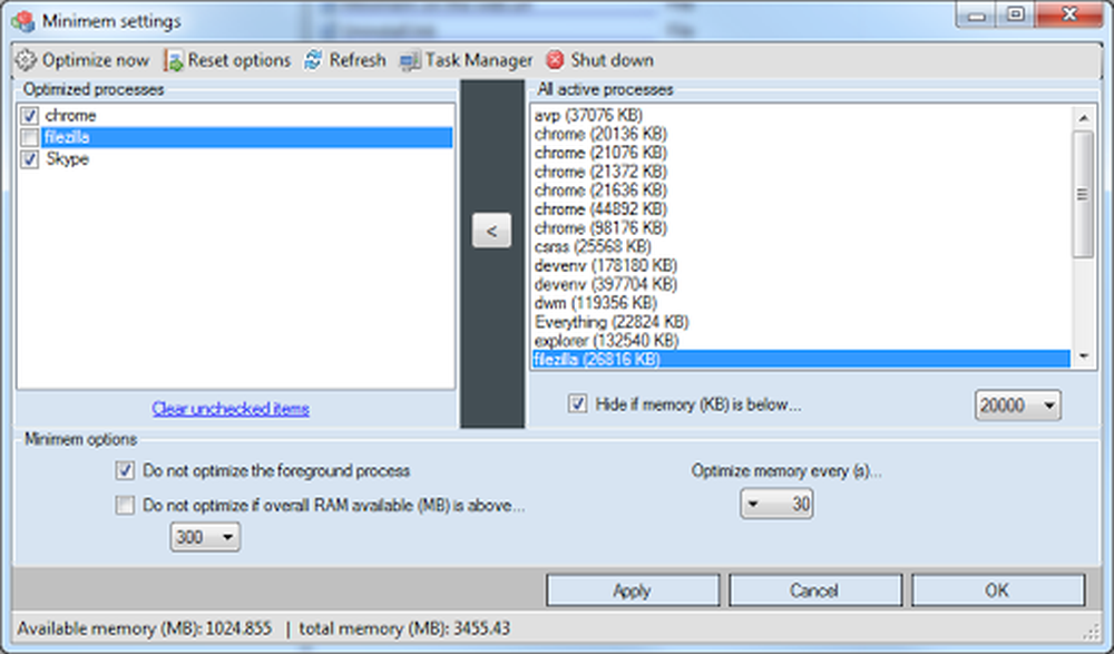 Minimem Screenshot 1