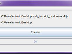 Open file into application, and select destination folder.