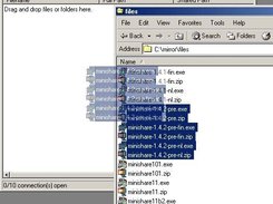 Drag and drop files on MiniShare to share them.