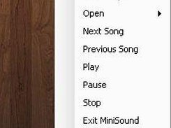 MiniSound System Tray Icon + Right Click Context Menu