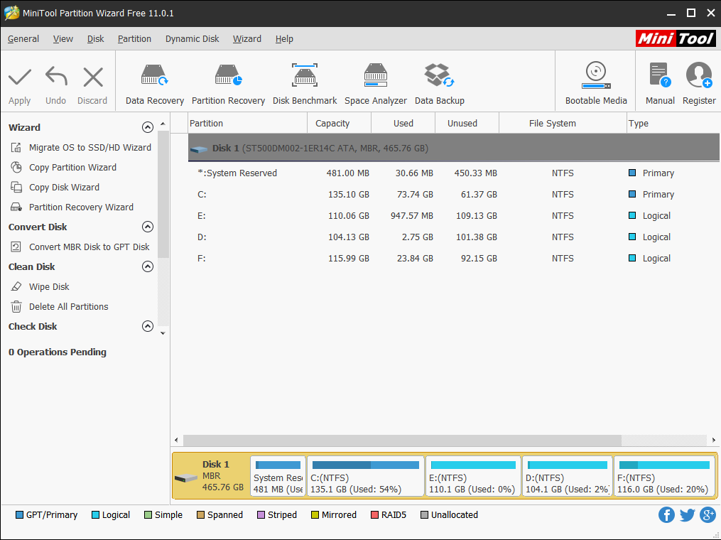 Disk partition wizard
