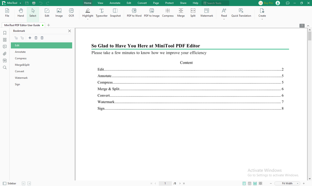 MiniTool PDF Editor Screenshot 1