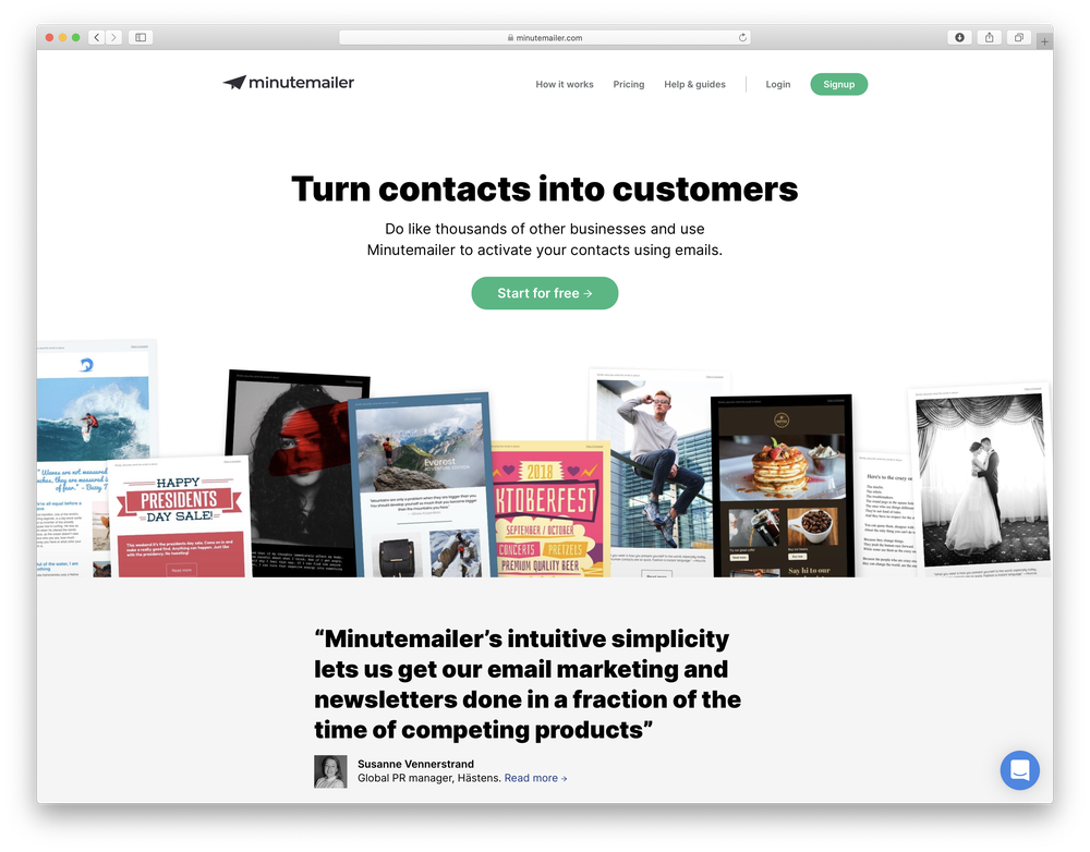 Minutemailer Screenshot 1