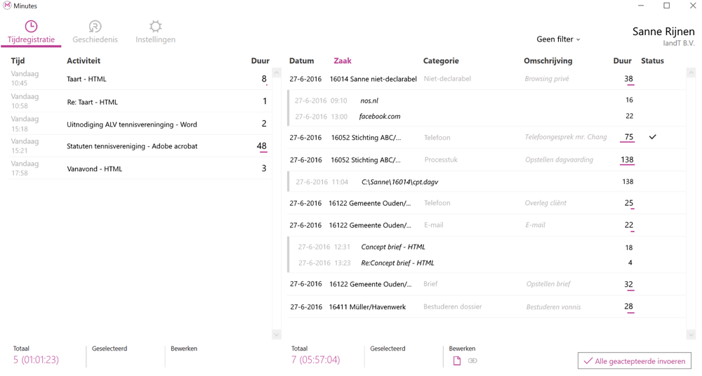 Minutes Screenshot 1