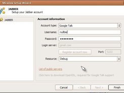 Wizard with Jabber page