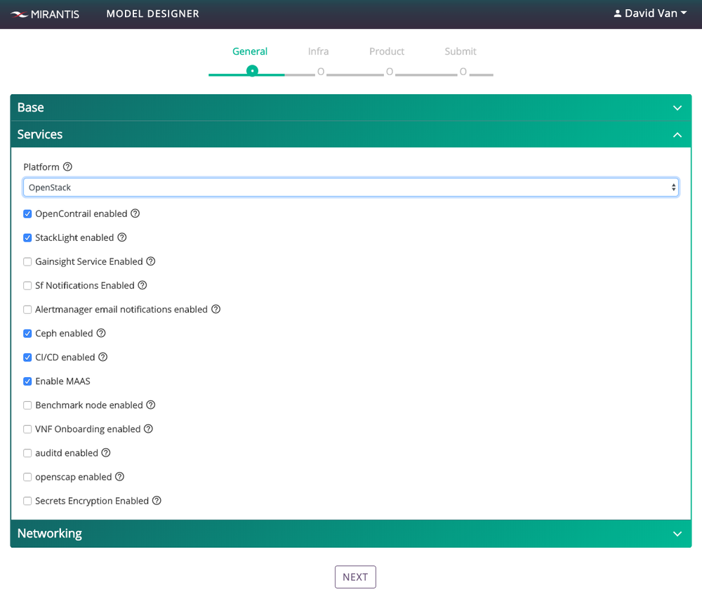 Model Designer UI provides a flexible yet easy-to-use way to configure a cloud environment