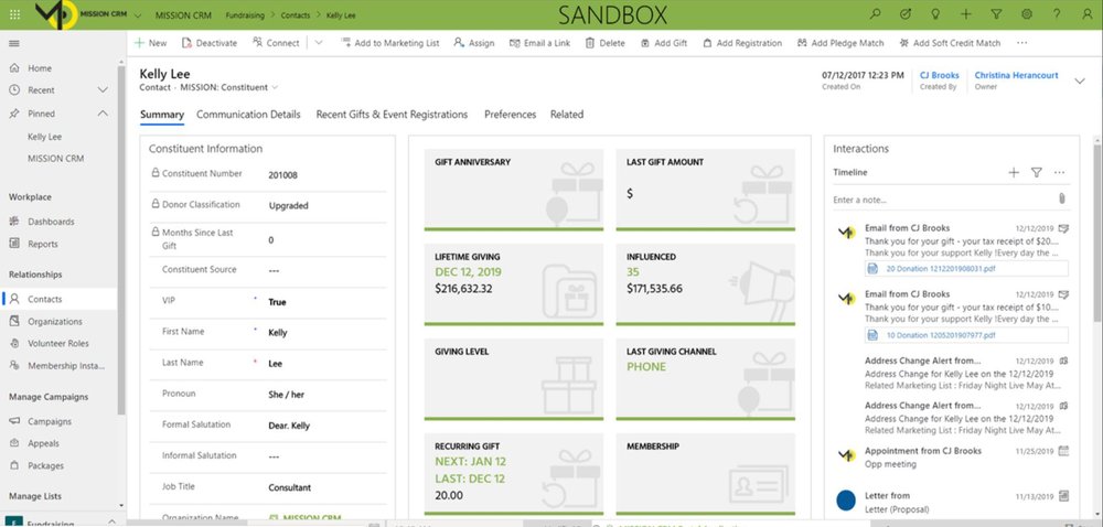 Mission CRM Screenshot 1