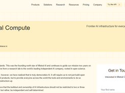 Mistral Compute Screenshot 1