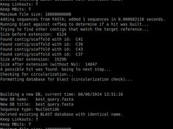 Terminal running mitoMaker