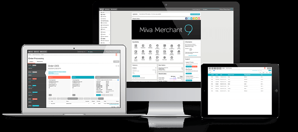 Miva Software Solutions on Laptop and Mobile Devices