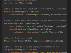ML.NET Screenshot 1