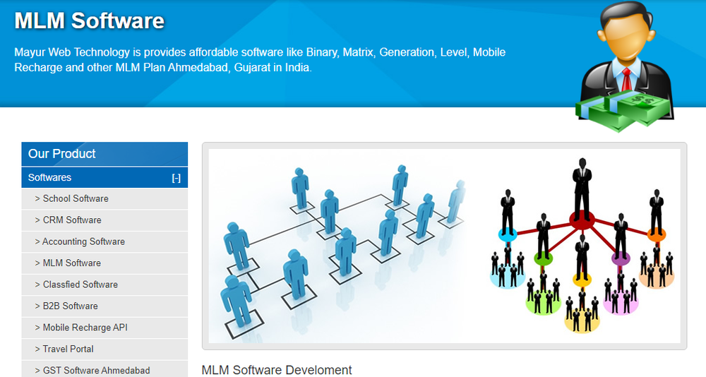 Mayur Web Technology MLM Software Screenshot 1