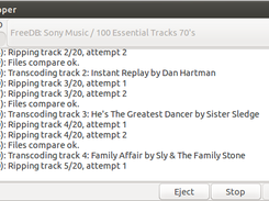 Tracks are ripped twice or more by cdparanoia to ensure a secure copy
