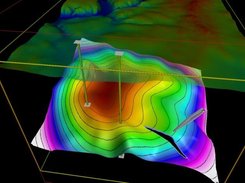 Using an incision to model a fault on a geological surface