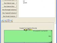 TNT Main Window showing Microstrip Model