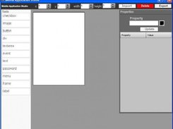 main view of Mobile Application Studio