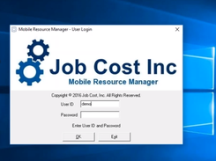  Mobile Resource Manager by Job Cost Inc. - Login Screen