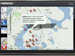 Messages shown on map.