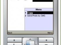 Visualizing one photo; Copy and SMS options available