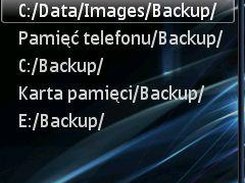 Choose backup path