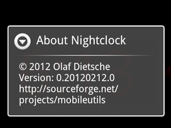 Nightclock about dialog