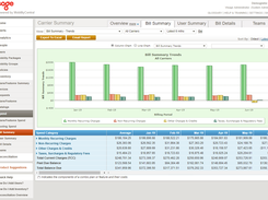 Visage Mobile's MobilityCentral Bill Summary Trends