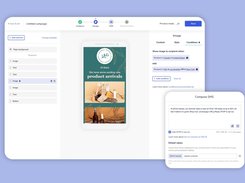 Data-driven landing page and SMS hyper-personalization features.